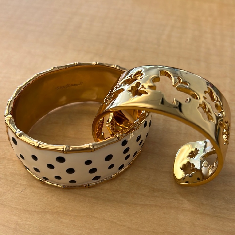 Two Lilly Pulitzer gold bangles